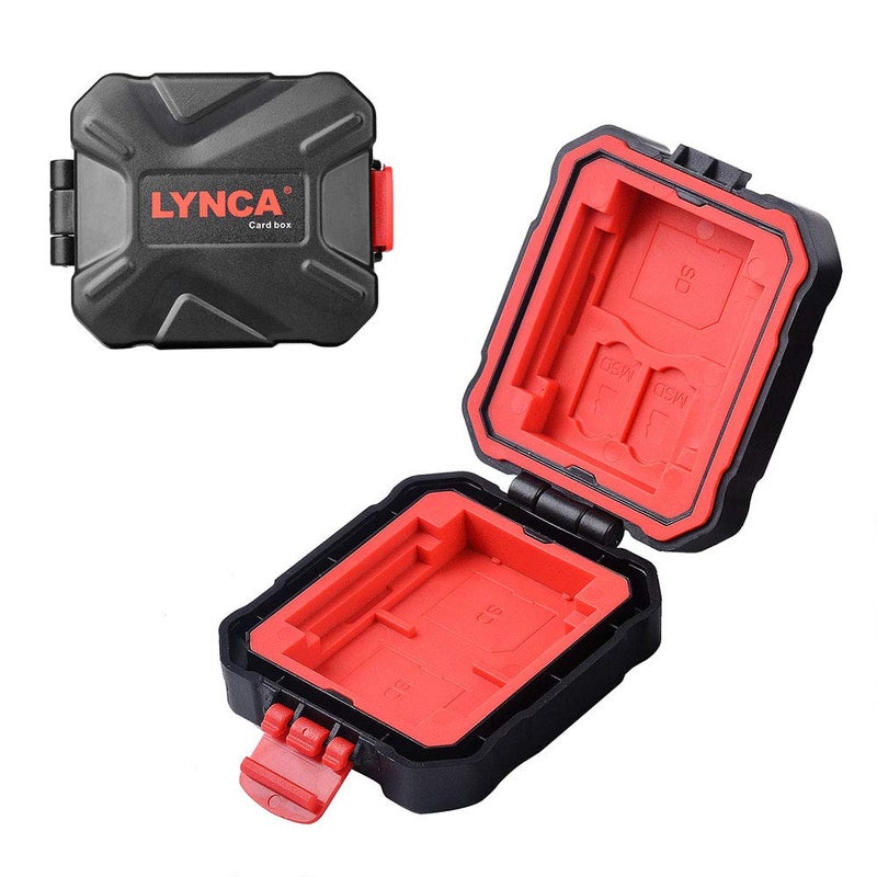 LYNCA Memory Card Case Holder, Memory Card Hard Protector Case Professional Water-Resistant Anti-Shock Camera Card Storage Box for 3 SD Cards 2 TF/Micro SD Cards 2 CF Cards 2 XQD Cards - Image 1